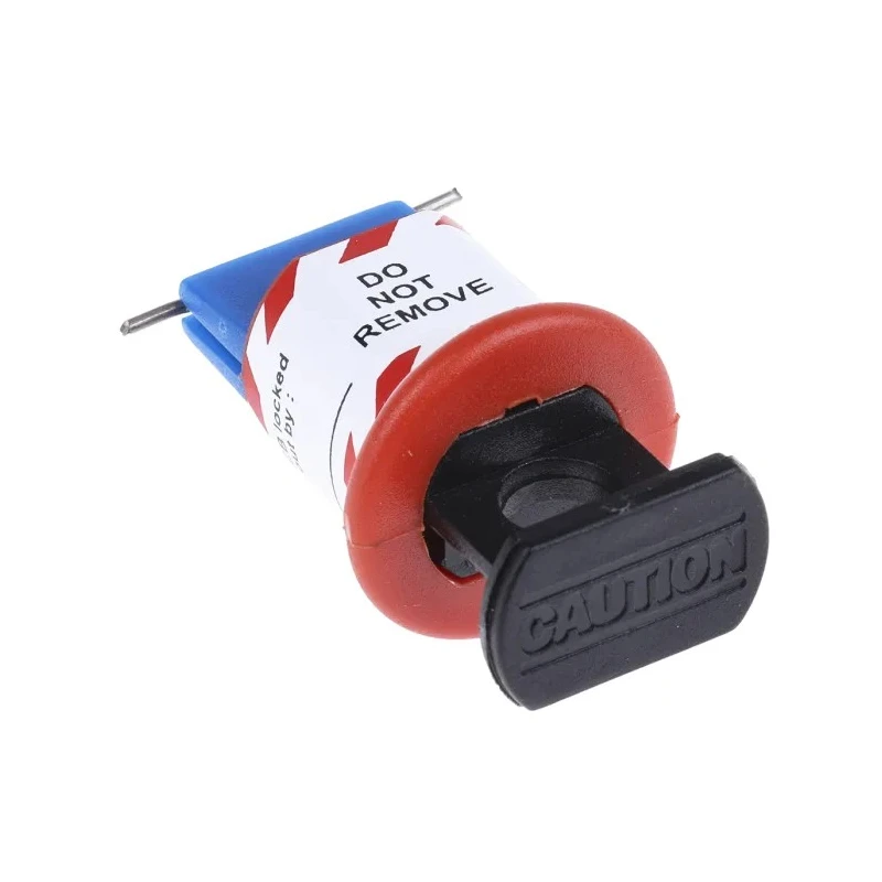 Master Lock Blue Black Red 1-Lock Conventional Miniature Circuit Breaker Lockout ABS Steel Nylon 7.25mm 862-5234