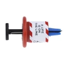 Master Lock Blue Black Red 1-Lock Conventional Miniature Circuit Breaker Lockout ABS Steel Nylon 7.25mm 862-5234