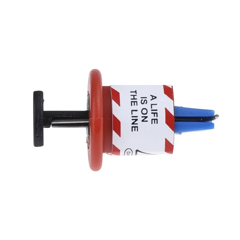 Master Lock Blue Black Red 1-Lock Conventional Miniature Circuit Breaker Lockout ABS Steel Nylon 7.25mm 862-5234