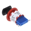 Master Lock Blue Black Red 1-Lock Conventional Miniature Circuit Breaker Lockout ABS Steel Nylon 7.25mm 862-5234