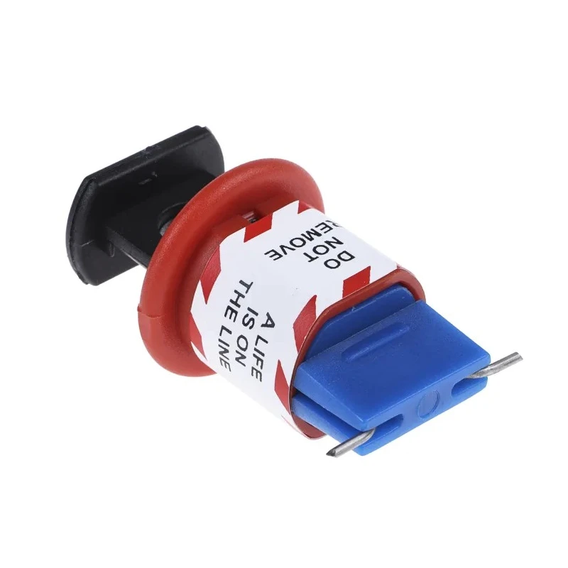 Master Lock Blue Black Red 1-Lock Conventional Miniature Circuit Breaker Lockout ABS Steel Nylon 7.25mm 862-5234
