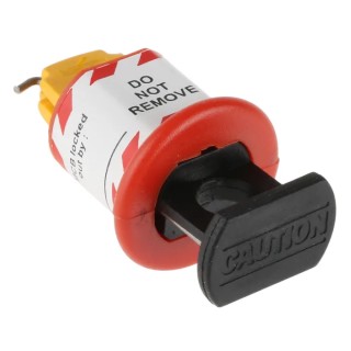 Master Lock Black, Red, Yellow 1-Lock Lockout Steel, ABS, Nylon Conventional Miniature Circuit Breaker Lockout 862-5231