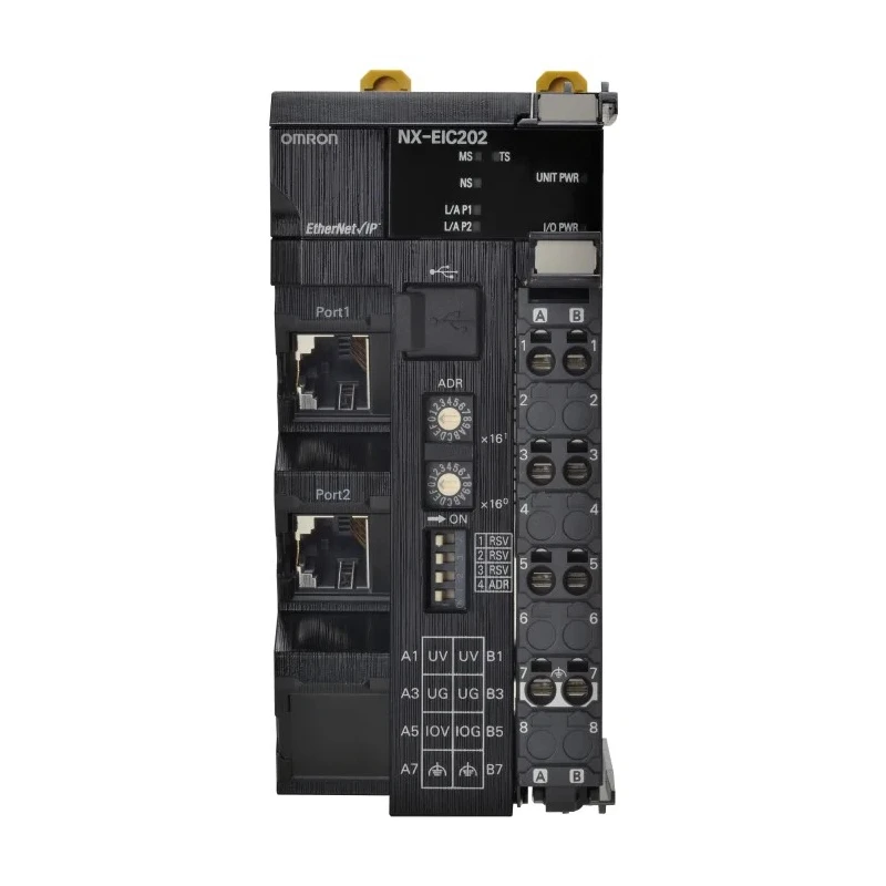Omron NX Series Safety Communication Module with DIN Rail Mount, 20.4 V dc / 28.8 V dc, 1.6 W Power NX-EIC202