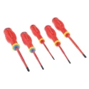 Facom Insulated Pozidriv and Slotted Screwdriver Set 5-Piece ESD Safe ATD.J5TVEPB