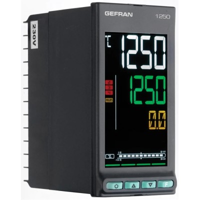 Gefran 1250 Panel PID Temperature Controller 2 Output Relay 240V F060837/ 1250-R-R00-00000-1-G
