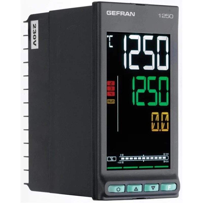 Gefran 1250 Panel PID Temperature Controller, 2 Output Relay 27V F060861/ 1250-D-R00-00000-0-G