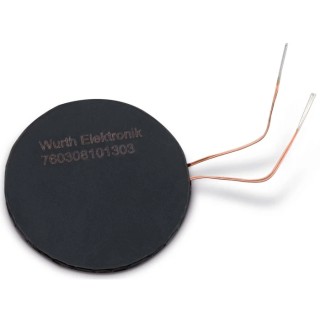 Wurth Elektronik WE-WPCC Wireless Charging Coil Receiver 1.5 A, 47 μH, 26.3 mm dia. 760308101303