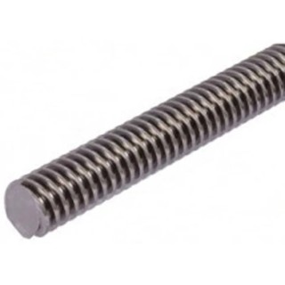 RS PRO Lead Screw, 14 mm Shaft Diameter, 1000 mm Shaft Length, Trapezoidal Thread, Stainless Steel 862-5310