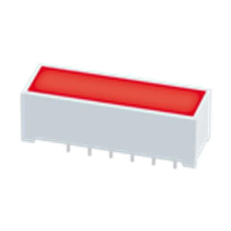 Kingbright Red Light Bar LED Display Through Hole 19.9mm x 6.8mm 620mcd DF-3SURKD