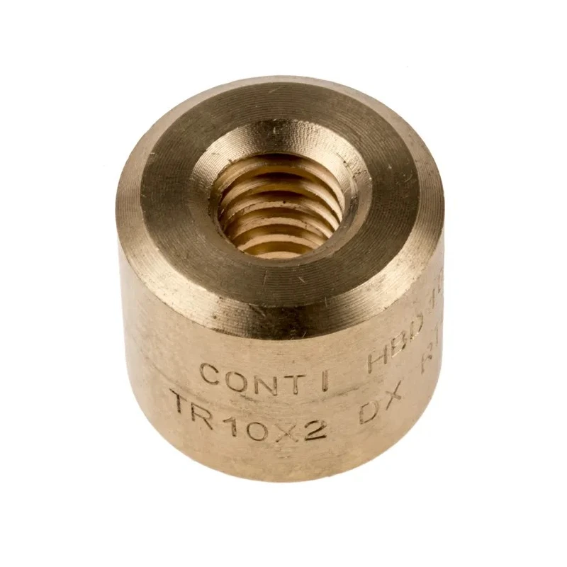 RS PRO 2 mm Cylindrical Bronze Round Nut For Lead Screw 10 mm Diameter Italy 862-5345