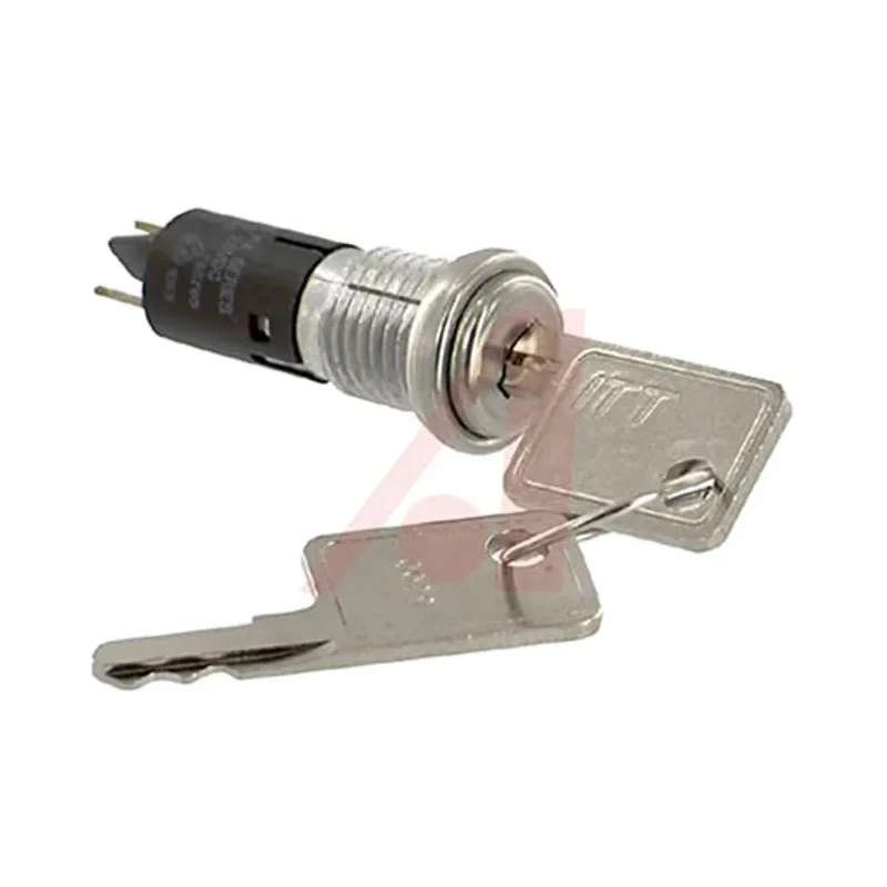 C & K Key Switch SPST Latching 4A 28V DC 240V AC 2-Position Round Bezel Nylon Housing YM061U2C205NQ