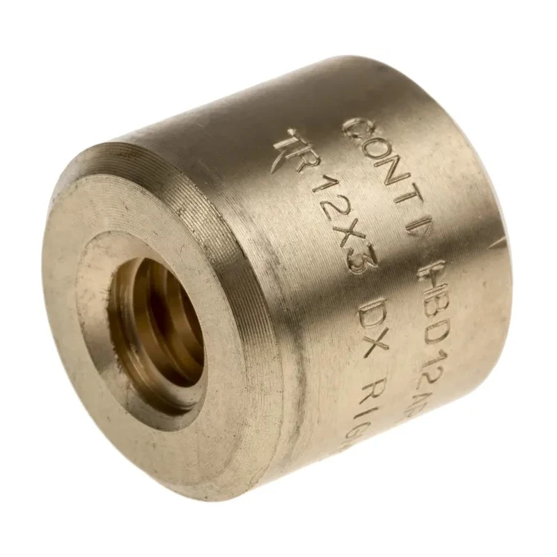 RS PRO 3 mm Cylindrical Bronze Lead Screw Nut for 12 mm Trapezoidal Screws 862-5354