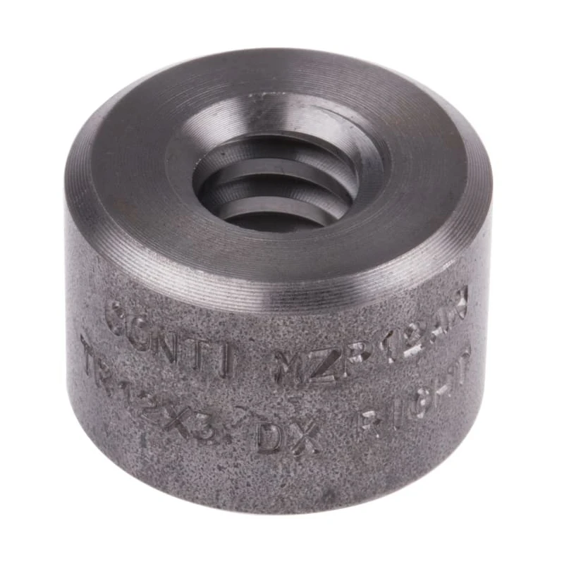 RS PRO Steel Cylindrical Round Nut for 3 mm Lead Screw with 12 mm Screw Shaft Diameter Model 862-5373