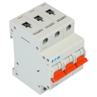 Hager xPole PLSM Miniature Circuit Breaker, 3-Pole, 10A, Type C, 48 V DC, 10 kA Breaking Capacity 242470 PLSM-C10/3-MW
