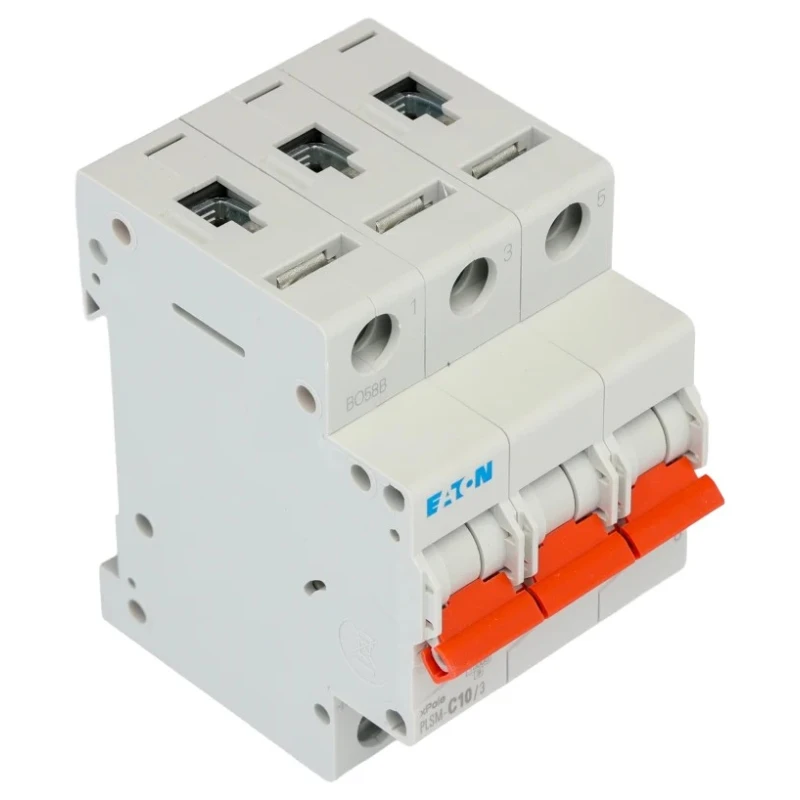 Hager xPole PLSM Miniature Circuit Breaker, 3-Pole, 10A, Type C, 48 V DC, 10 kA Breaking Capacity 242470 PLSM-C10/3-MW