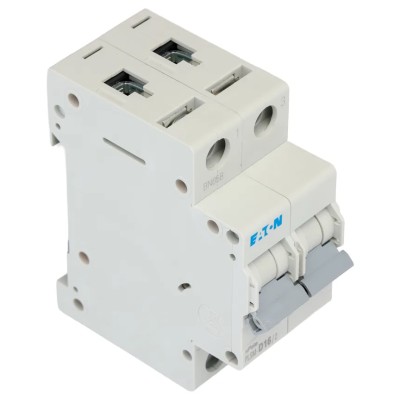Eaton xPole PLSM Miniature Circuit Breaker 2 Poles 16A Type D 48V dc 10 kA Breaking Capacity 242428 PLSM-D16/2-MW