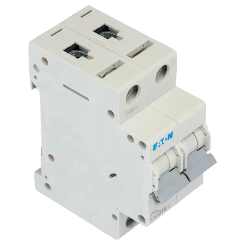 Eaton xPole PLSM Miniature Circuit Breaker 2 Poles 16A Type D 48V dc 10 kA Breaking Capacity 242428 PLSM-D16/2-MW