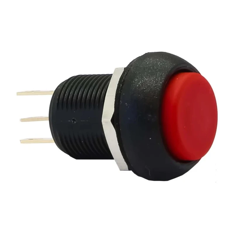 APEM IM Series Momentary Push Button Switch Red Actuator SPDT Panel Mount 13.6 mm Cutout IP67 IMP7Z462UL