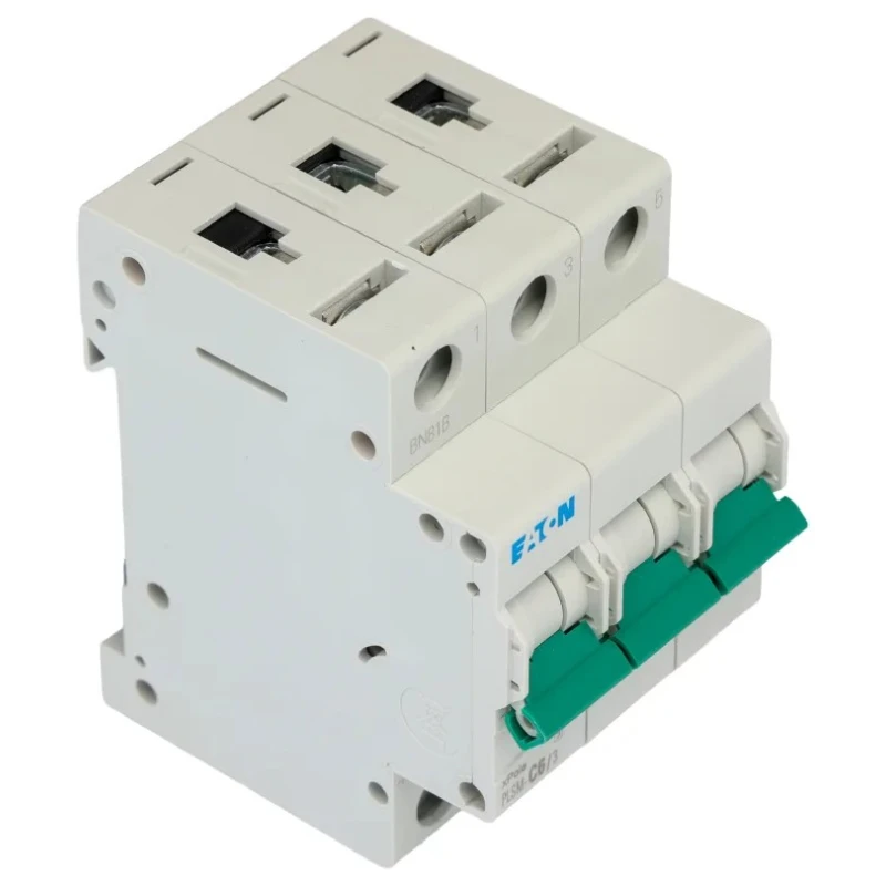 Eaton xPole Miniature Circuit Breaker 3-Pole 6A Type C 48 V dc 10 kA Breaking Capacity 242468 PLSM-C6/3-MW