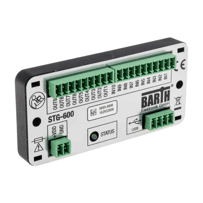 BARTH lococube mini-PLC Series PLC I/O Module 10-Input Digital Analogue Input 9 Outputs PWM Solid State Output 0850-0600