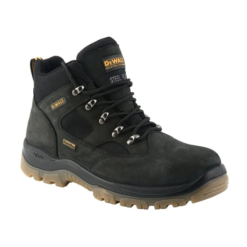 DeWALT Challenger Black Stainless Steel Toe Capped Men's Safety Boots Size EU 40 UK 6 Lace-Up Black Challenger 4 6