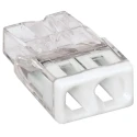 WAGO 2-Way Compact Push Wire Series Junction Box Connector, 24A Current, 16AWG/20AWG Wire, 450V, Push-in 2273-202