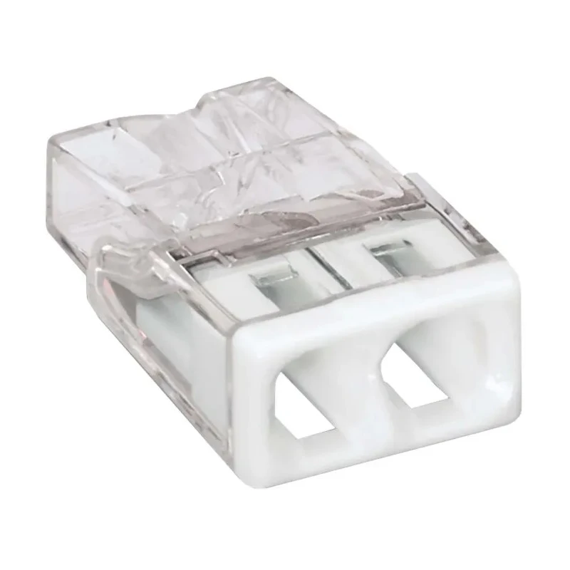 WAGO 2-Way Compact Push Wire Series Junction Box Connector, 24A Current, 16AWG/20AWG Wire, 450V, Push-in 2273-202