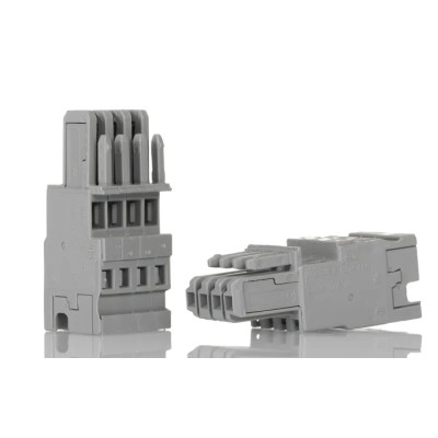 WAGO 4-Pole Female Plug for Use with X-COM System 769 Series, Grey, Polyamide, 32A 769-104