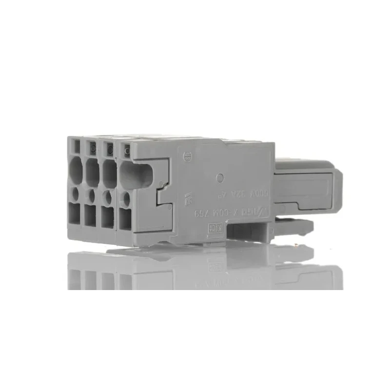 WAGO 4-Pole Female Plug for Use with X-COM System 769 Series, Grey, Polyamide, 32A 769-104