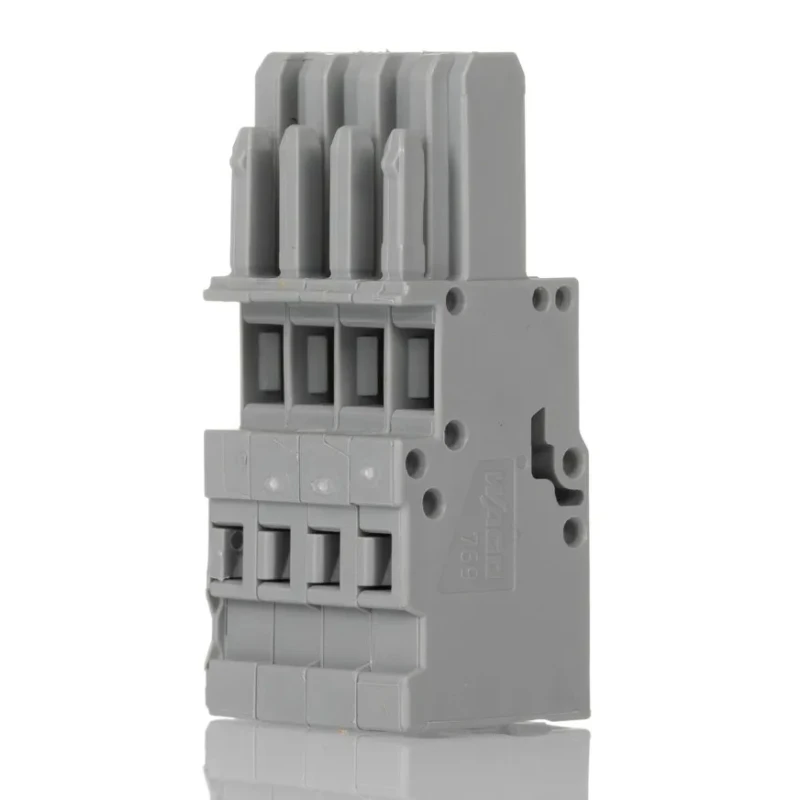 WAGO 4-Pole Female Plug for Use with X-COM System 769 Series, Grey, Polyamide, 32A 769-104