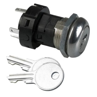 C & K Key Switch SPST 12A 3-Position Latching Flat-Key Nylon Housing H100AA2F205NQ