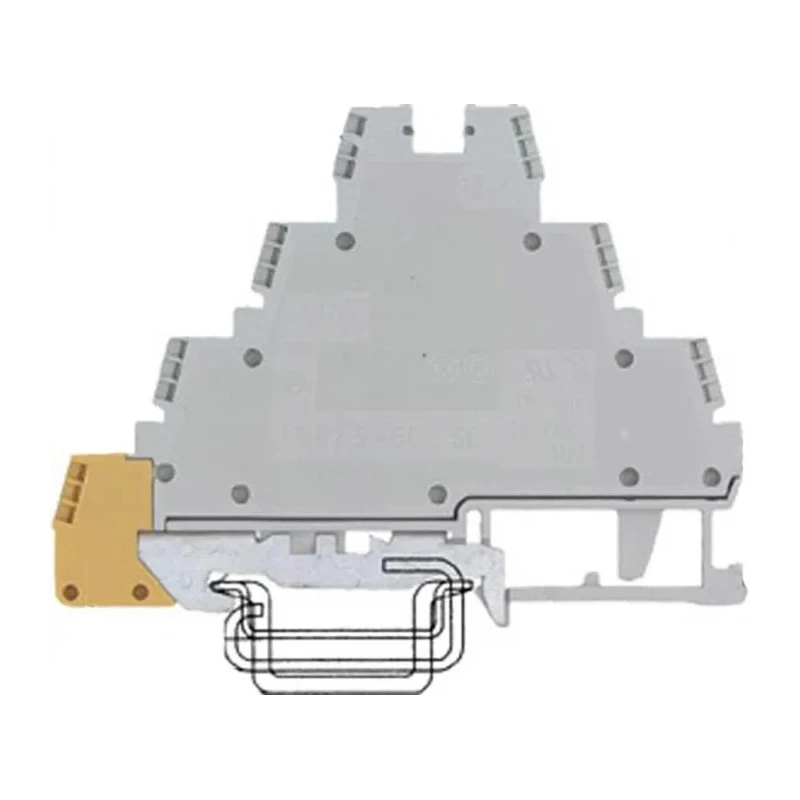 Wieland 7-Way Top Hat Non-Fuse DIN Rail Terminal with Screw Termination 2.5mm² Cable CSA 56.503.8355.0 - WK 2,5-3 D SL /V0