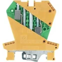 Wieland 4-Way Top Hat Non-Fuse DIN Rail Terminal Block, 4mm² Cable CSA, 12/22 AWG Wire 57.504.9255.0 - WK 4 E SL / U /V0