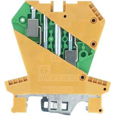 Wieland 4-Way Top Hat Non-Fuse DIN Rail Terminal Block, 4mm² Cable CSA, 12/22 AWG Wire 57.504.9255.0 - WK 4 E SL / U /V0