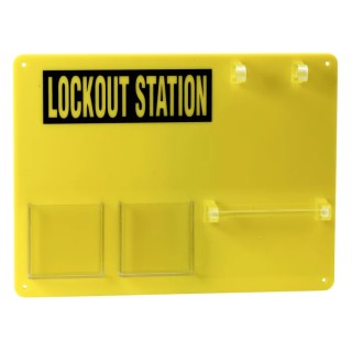 Brady 5 Padlock Lockout Station Acrylic Wall Mounting Safety Lock Station Y405805