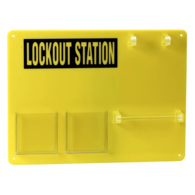 Brady 5 Padlock Lockout Station Acrylic Wall Mounting Safety Lock Station Y405805