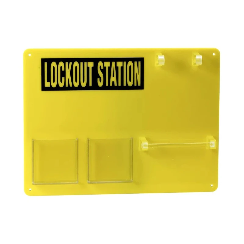 Brady 5 Padlock Lockout Station Acrylic Wall Mounting Safety Lock Station Y405805