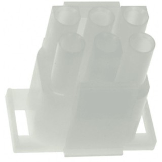 TE Connectivity Universal MATE-N-LOK Male Connector Housing 6 Way 2 Row 6.35 mm Pitch 1-480704-0