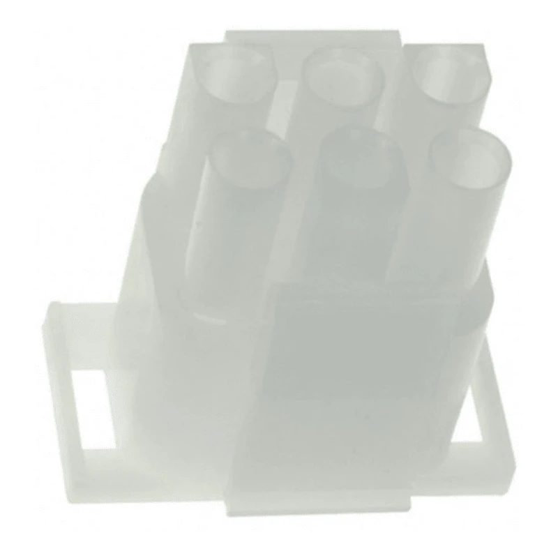 TE Connectivity Universal MATE-N-LOK Male Connector Housing 6 Way 2 Row 6.35 mm Pitch 1-480704-0