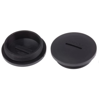 RS PRO Cable Gland Plug Threaded M40 Polyamide 66 Black 45.8 mm Diameter 865-9758