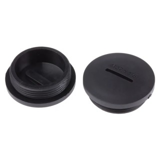 RS PRO Cable Gland Plug M32 Thread Polyamide 66 Black 36.6 mm Diameter 865-9754