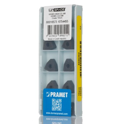 Pramet Lathe Part Lathe Insert 4.76 mm Height, 93° Approach Angle, 6.5 mm Length WNMG 060412E-NM:T9325