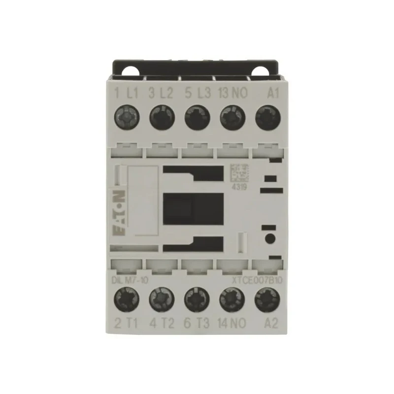 Eaton Contactor, 3-Pole, 24V AC Coil Voltage, 7 A Current, 3 kW Power Rating, 400V AC Contact 276554 DILM7-10(24V50/60HZ)