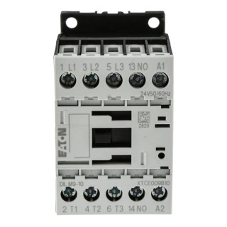 Eaton DILM Contactor, 24V AC Coil, 3-Pole, 9 A Current, 4 kW Power, 3 NO Contacts, 400V AC 276694 DILM9-10(24V50/60HZ)