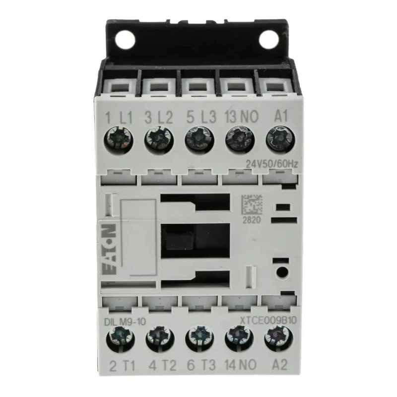 Eaton DILM Contactor, 24V AC Coil, 3-Pole, 9 A Current, 4 kW Power, 3 NO Contacts, 400V AC 276694 DILM9-10(24V50/60HZ)