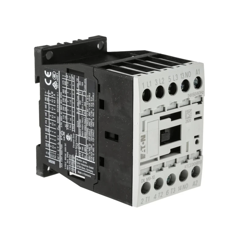 Eaton DILM Contactor, 24V AC Coil, 3-Pole, 9 A Current, 4 kW Power, 3 NO Contacts, 400V AC 276694 DILM9-10(24V50/60HZ)