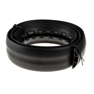 RS PRO Black Polyvinyl Chloride Cable Cover 22 mm Inside Diameter, 1.83 m Length 865-9543