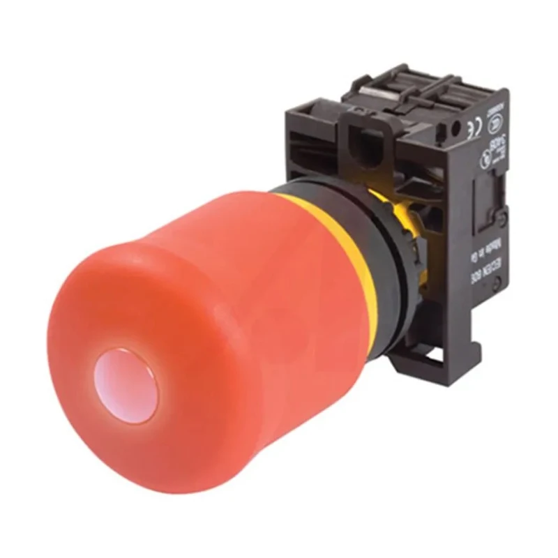 Eaton M22 Series Pull Release Illuminated Emergency Stop Push Button Panel Mount 22 mm Cutout 2 NO/2 73000196 M22-PVL-K12-R