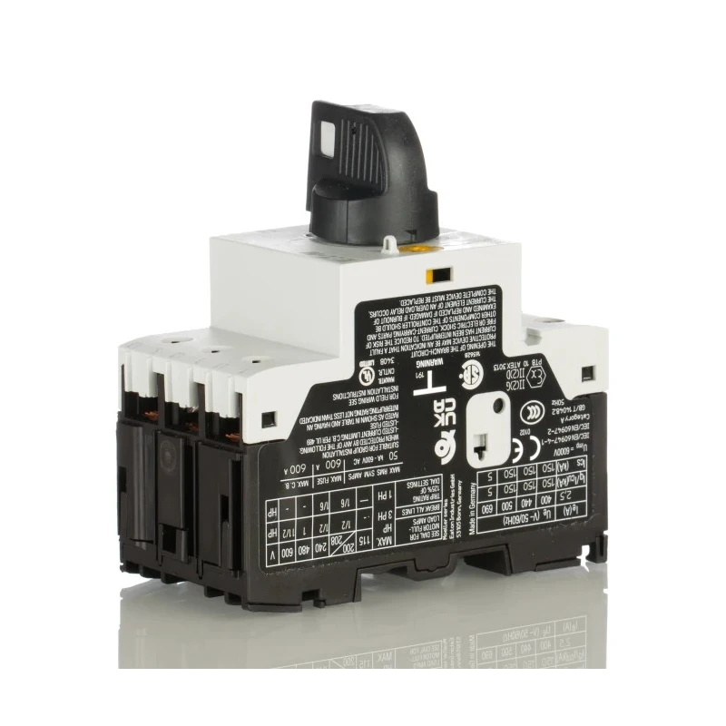 Eaton Motor Protection Circuit Breaker 1.6A to 2.5A Current Rating, 690V AC, IP00/IP20, 3 Poles, -25 to 265337 PKZM0-2,5/AK