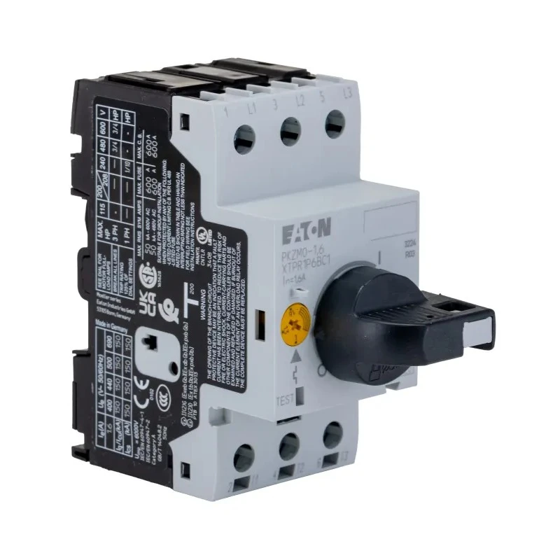 Eaton Motor Protection Circuit Breaker PKZM0 Series 1 to 1.6 A Current Rating, 690V AC, 3 Poles 265336 PKZM0-1,6/AK